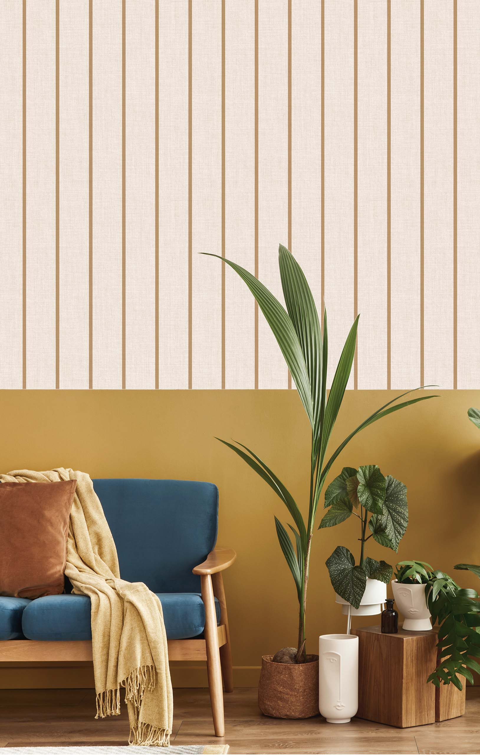 Vliesová tapeta na zeď, béžová, imitace látky, pruhy, 38463, Top Stripes, Parato by Cristiana Masi