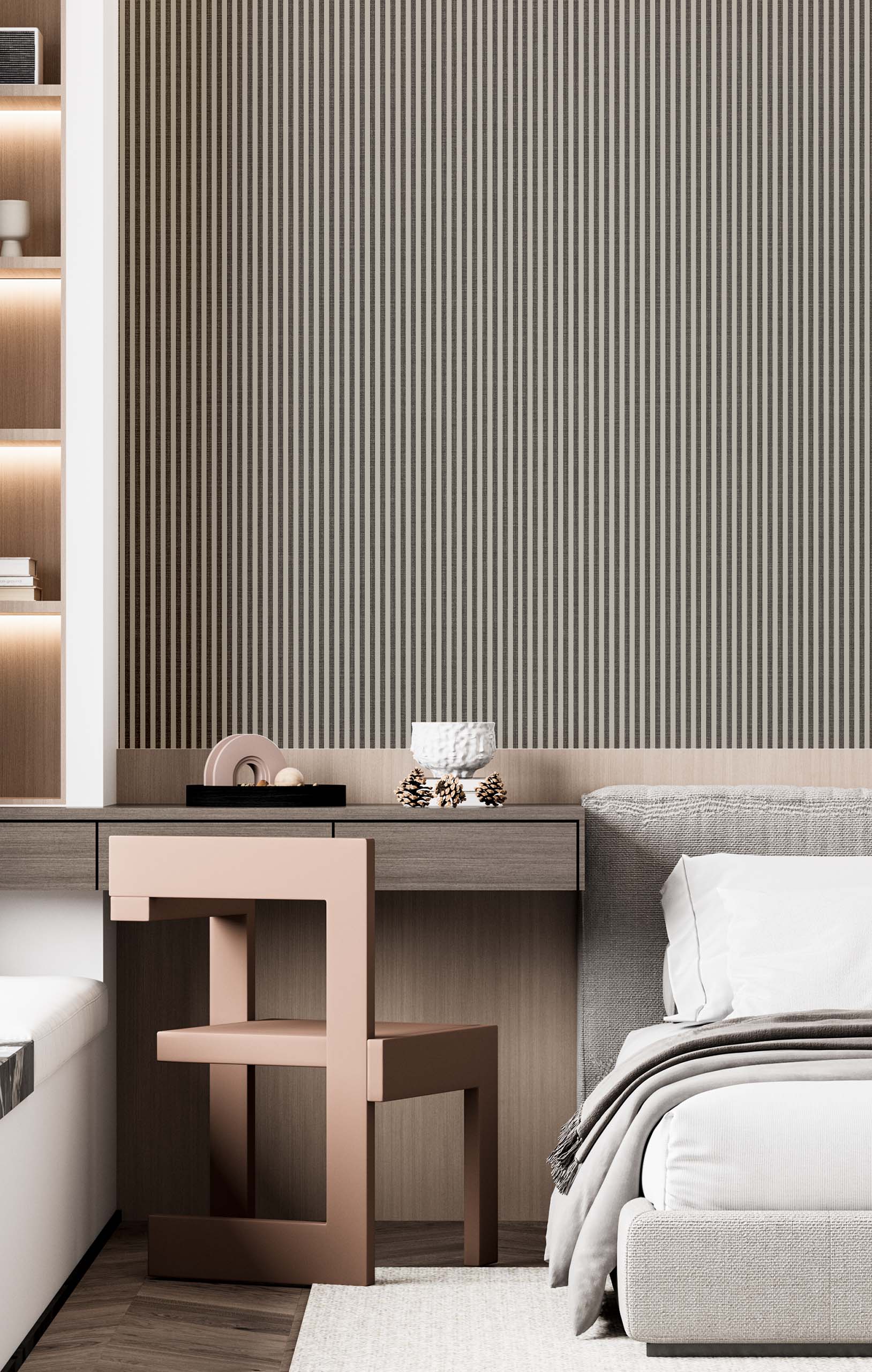 Vliesová tapeta na zeď, šedo-černá, imitace látky, pruhy, 38489, Top Stripes, Parato by Cristiana Masi