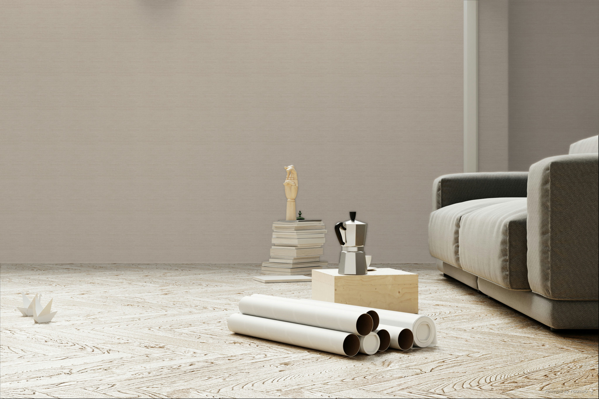 Vliesová tapeta na zeď, hnědo-béžová, imitace látky, ZON004, Amazone, The Colour Book II, Masureel