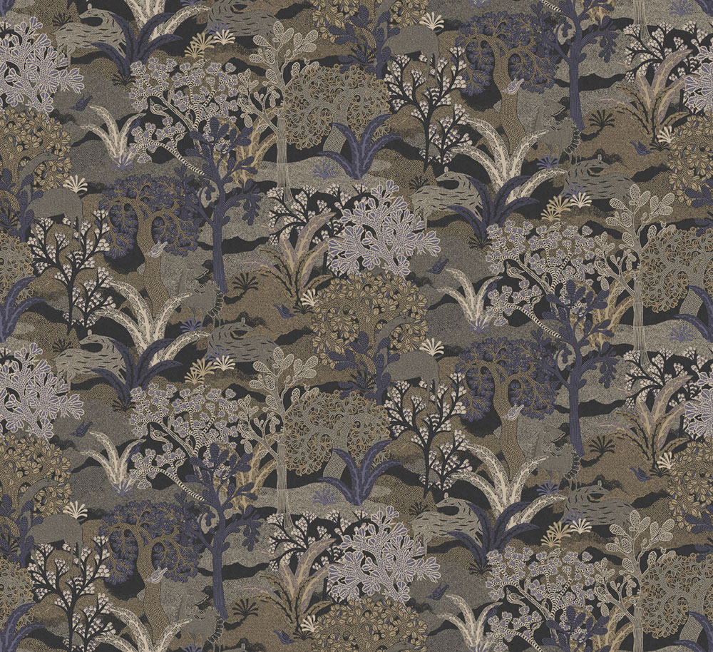 Vliesová tapeta na zeď, hnědo-modrá, příroda, ZON503, Amazone, Masureel