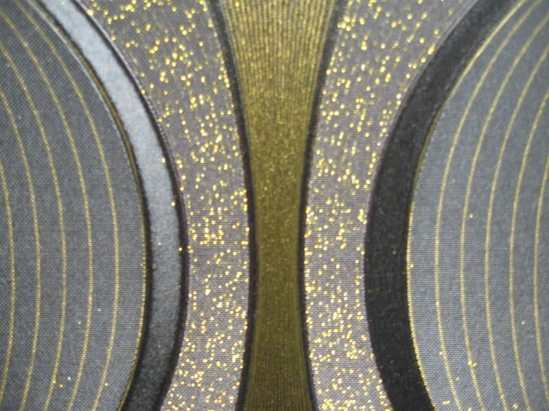 Luxusní geometrická vliesová tapeta na zeď, černo-zlatá, H66066, Geometry, Vavex