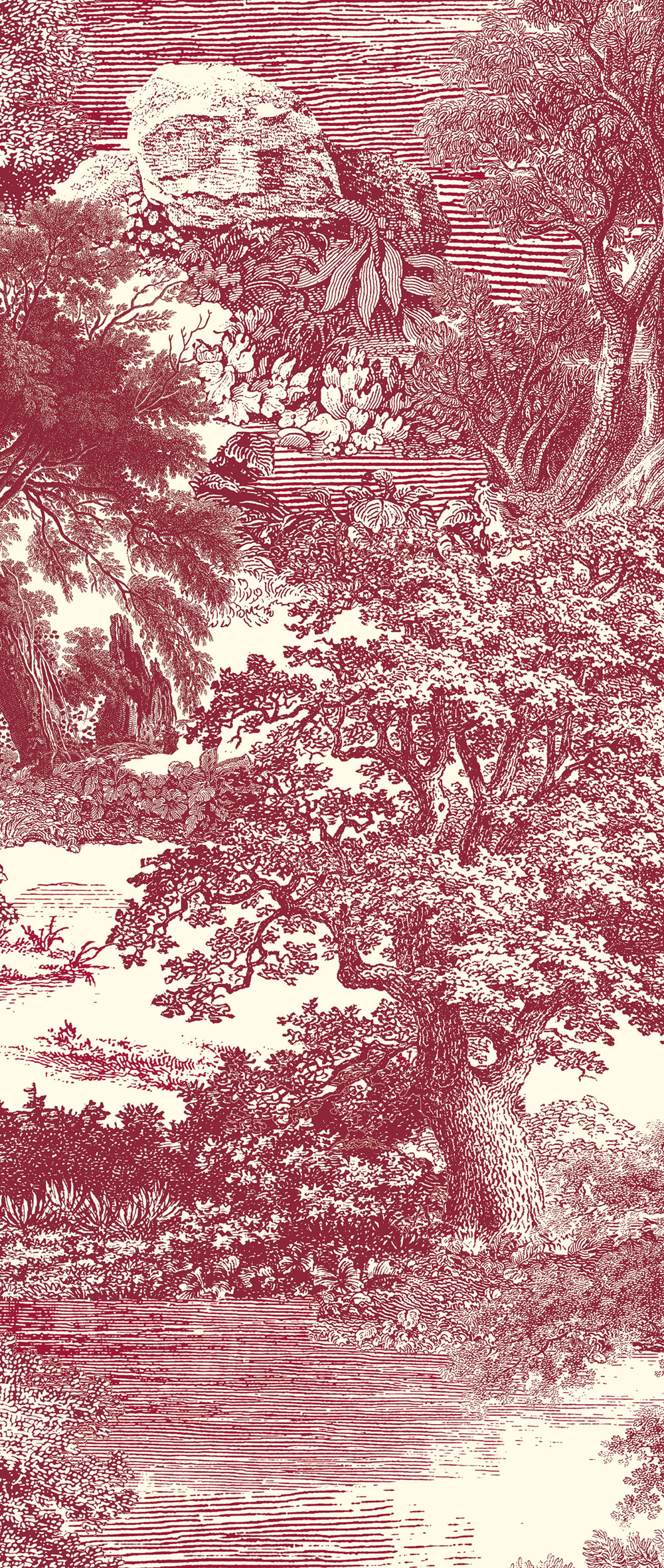 Vliesová obrazová tapeta na zeď, červená, les, stromy, DGSAL1053-300, Amazone, Masureel