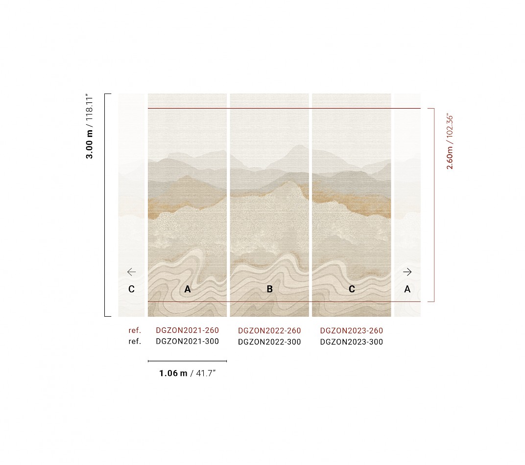 Vliesová obrazová tapeta na zeď, šedo-béžová, horská krajina, DGZON2022-260, Amazone, Masureel