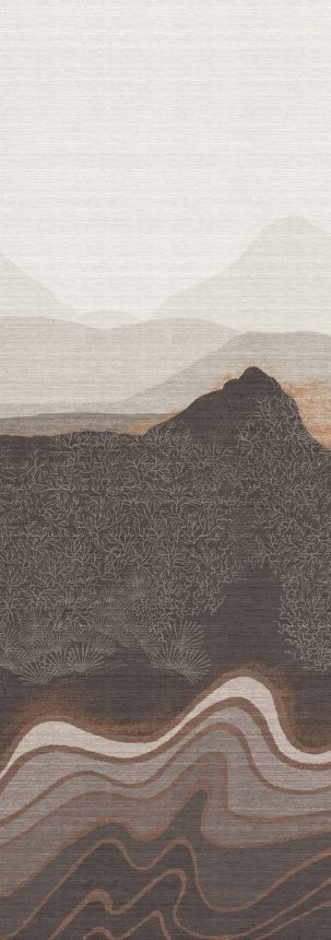 Vliesová obrazová tapeta na zeď, hnědo-šedá, horská krajina, DGZON2032-260, Amazone, Masureel