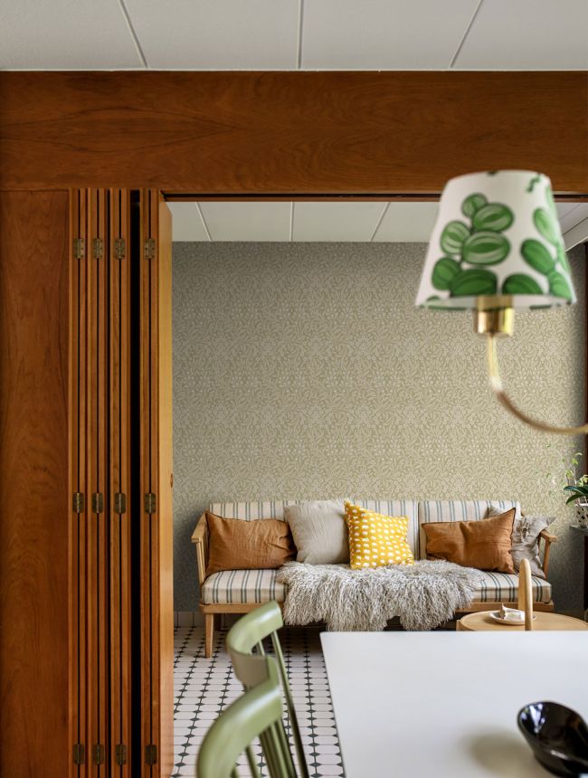 Vliesová tapeta na zeď, zelená, květiny, listy, 4184, Alla Tiders Hus, Borastapeter