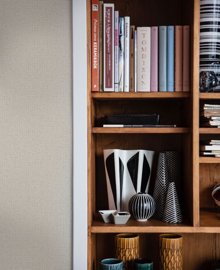 Vliesová tapeta na zeď, krémovo-šedá, 4189, Alla Tiders Hus, Borastapeter