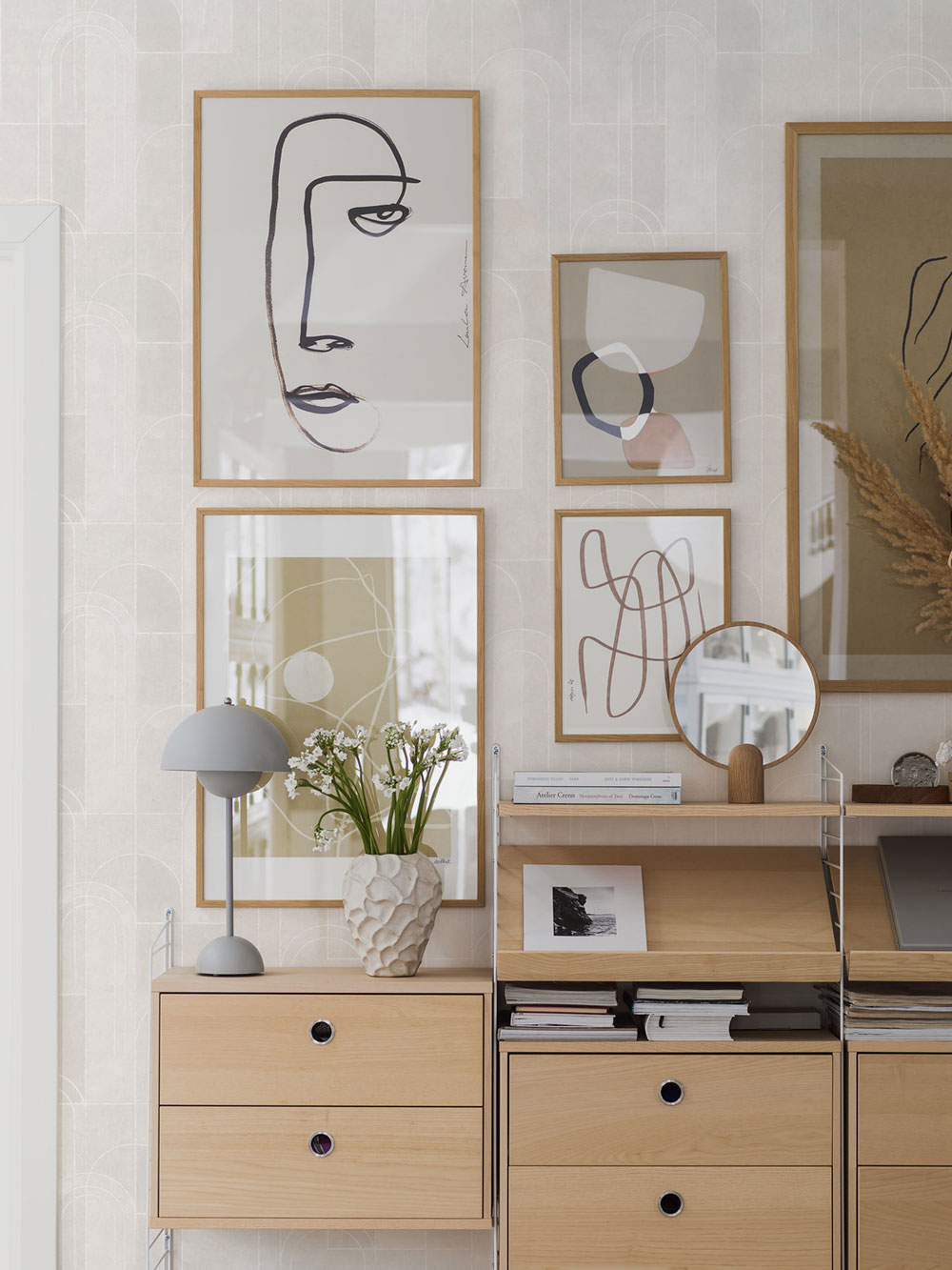 Vliesová tapeta na zeď, šedá, geometrická, Art Deco, 4192, Alla Tiders Hus, Borastapeter