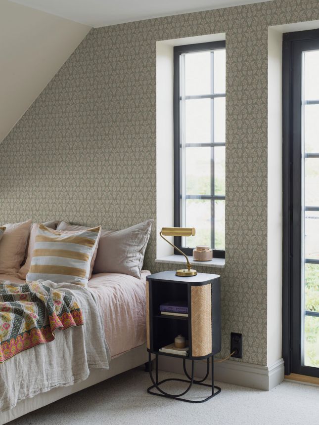 Vliesová tapeta na zeď, šedo-zelená, květiny, 4586, Icons, Borastapeter