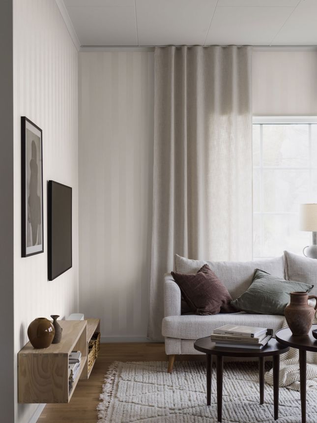 Vliesová tapeta na zeď, bílá, pruhy, 38719, Borosan Bas, Borastapeter