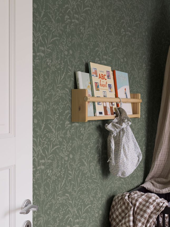 Vliesová tapeta na zeď, zelená, květiny, trávy, 38736, Borosan Hem, Borastapeter