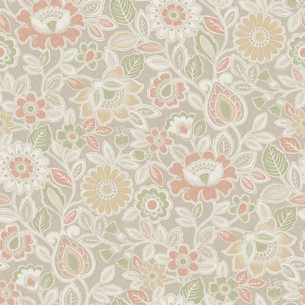 Vliesová tapeta na zeď, béžová, květiny, 38761, Borosan Hem, Borastapeter