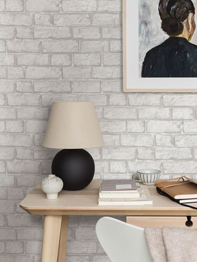 Vliesová tapeta na zeď, šedá, cihly, 38767, Borosan Hem, Borastapeter