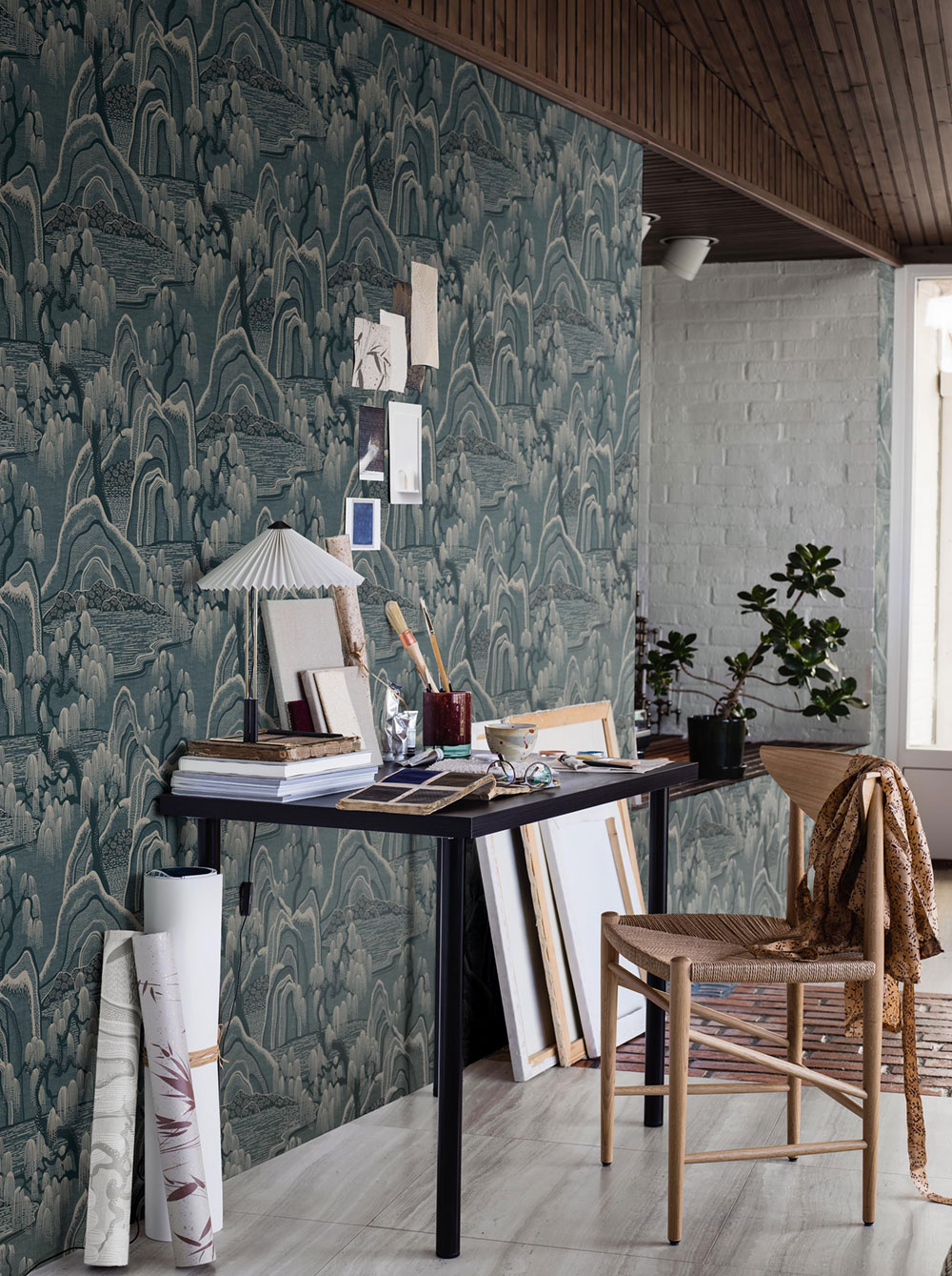 Vliesová tapeta na zeď, modrá, zahrada, 3133, Icons, Borastapeter