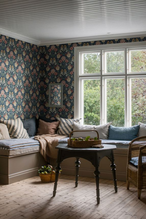 Vliesová tapeta na zeď, modrá, květiny, 7690, Icons, Borastapeter