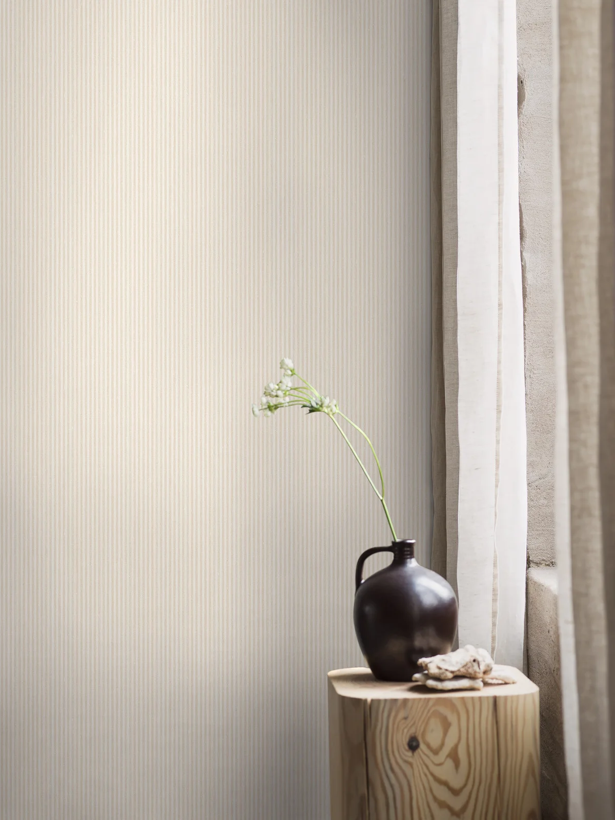 Vliesová tapeta na zeď, béžová, proužky, 7862, Newbie Wallpaper, Borastapeter