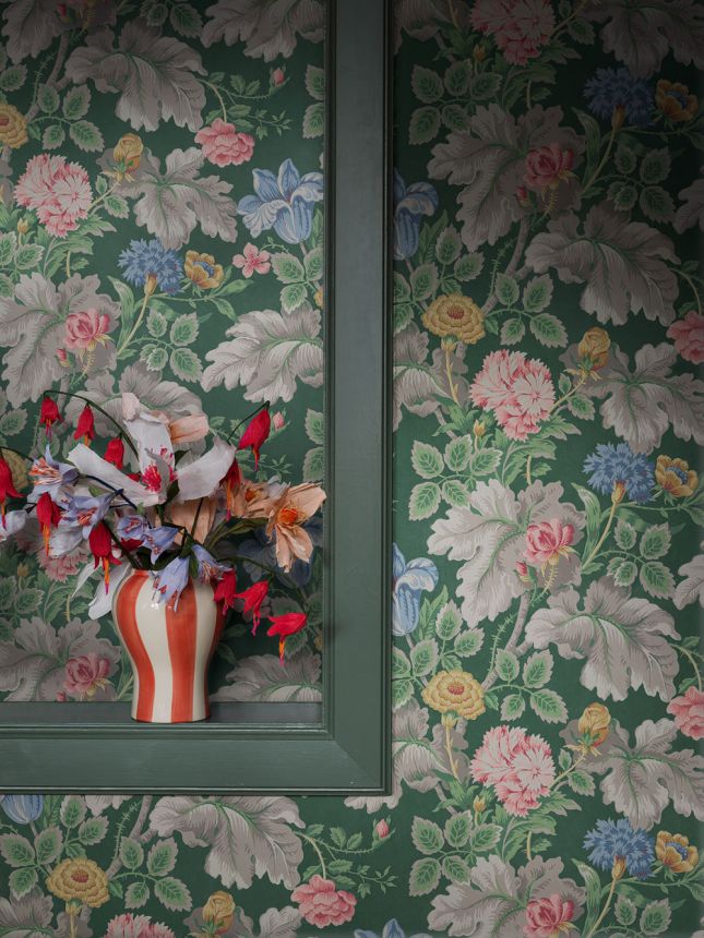 Vliesová tapeta na zeď, zelená, květiny, 4834, New Heritage, Borastapeter