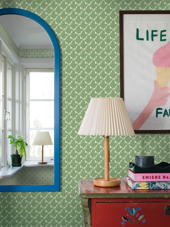 Vliesová tapeta na zeď, zelená, ptáčci, 4845, New Heritage, Borastapeter