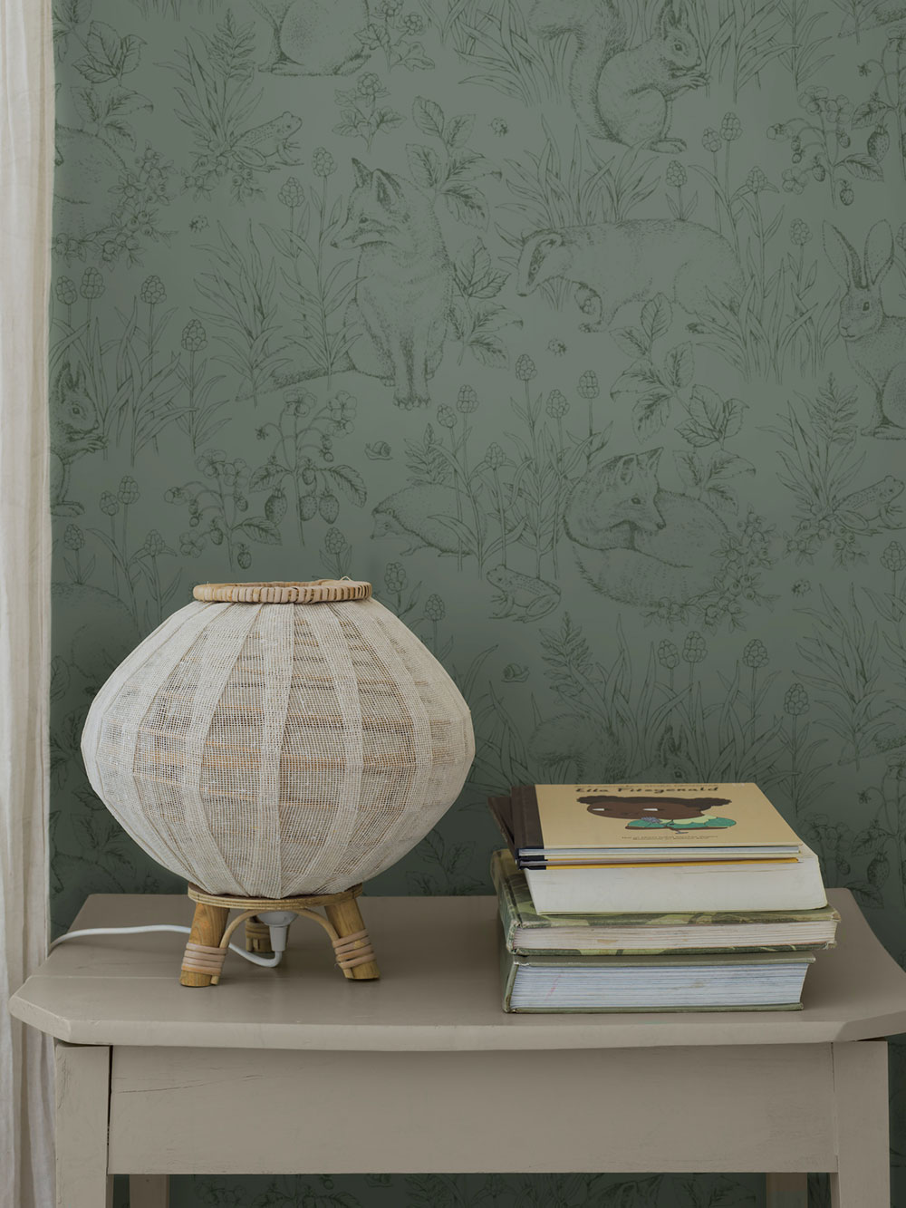 Vliesová tapeta na zeď, zelená, zvířátka, 7477, Newbie Wallpaper, Borastapeter