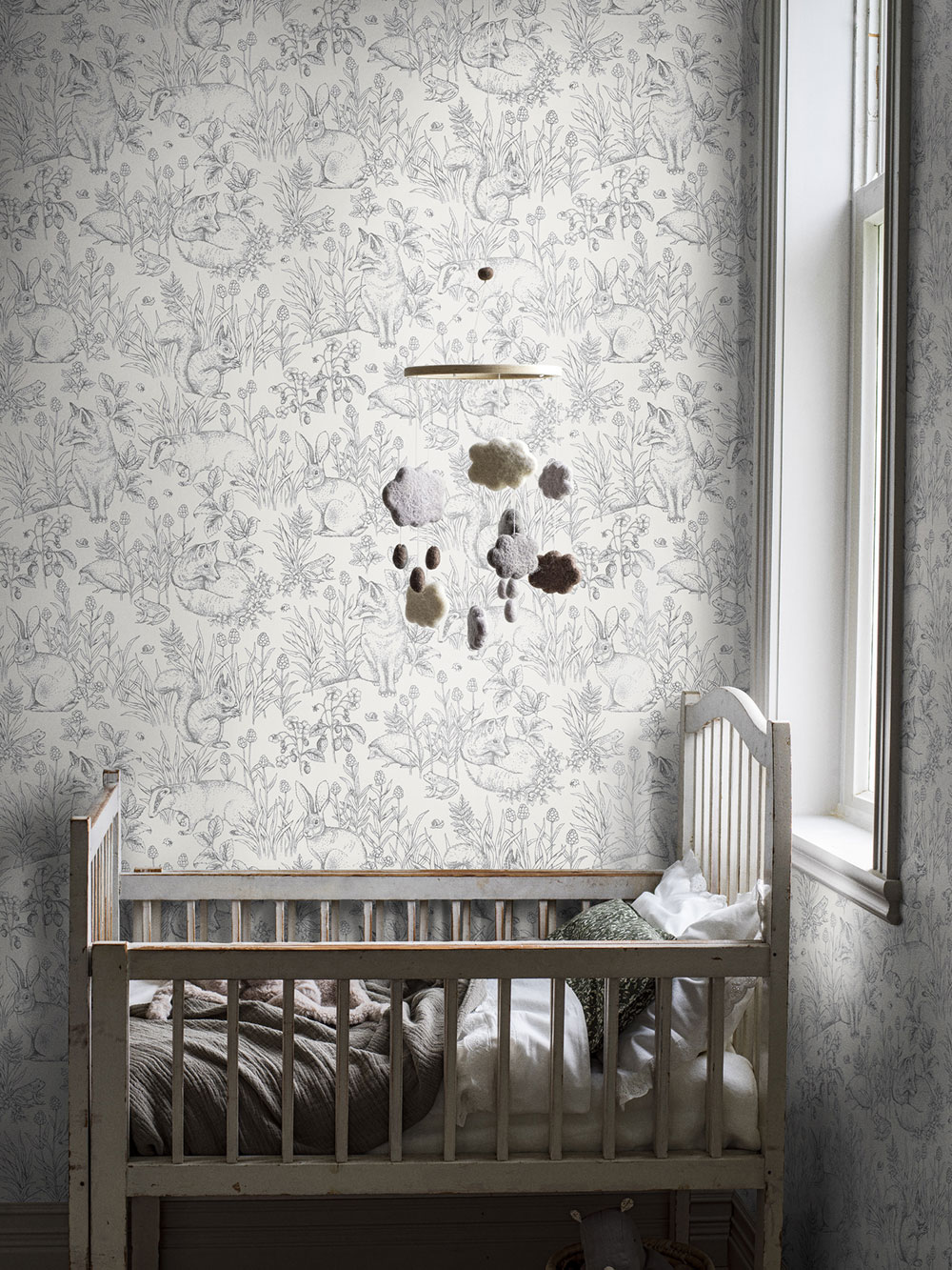 Vliesová tapeta na zeď, černo-bílá, zvířátka, 7478, Newbie Wallpaper, Borastapeter