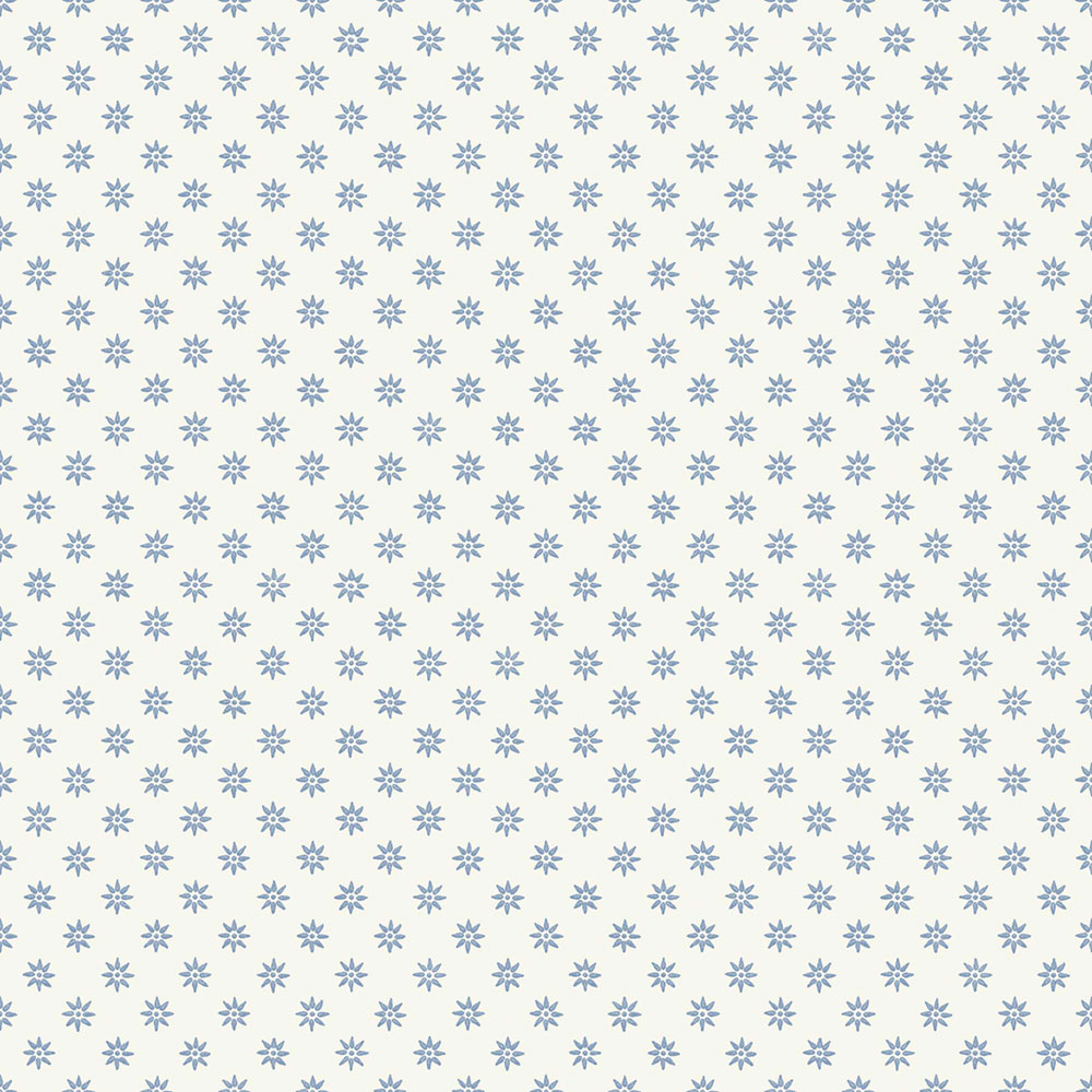 Vliesová tapeta na zeď, bílo-modrá, květiny, 5810, Nordic Folk, Borastapeter