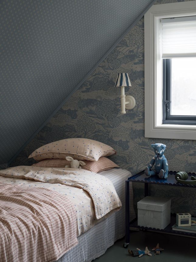 Vliesová tapeta na zeď, modro-šedá, krajina, 5828, Nordic Folk, Borastapeter