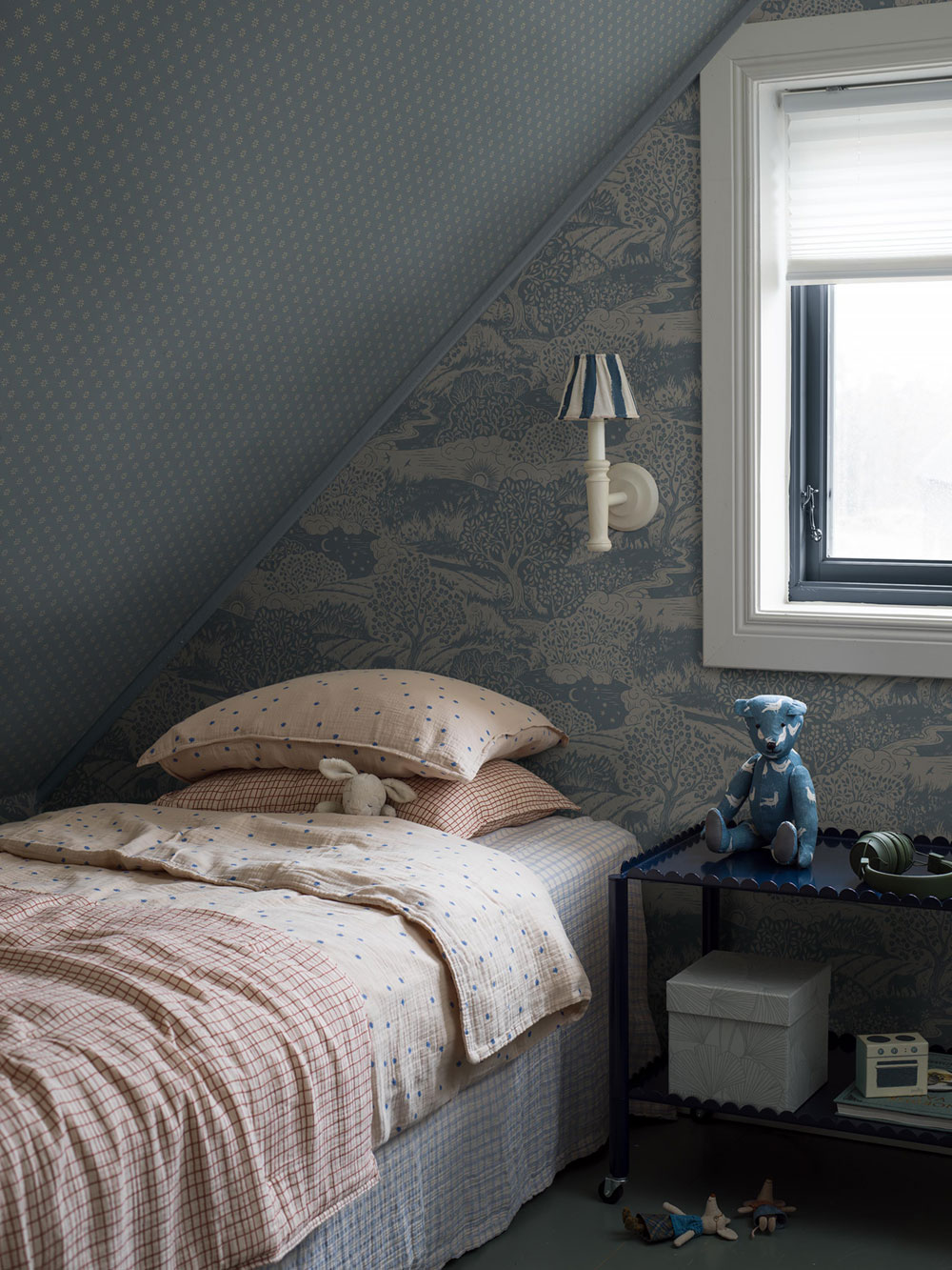 Vliesová tapeta na zeď, modro-šedá, krajina, 5828, Nordic Folk, Borastapeter