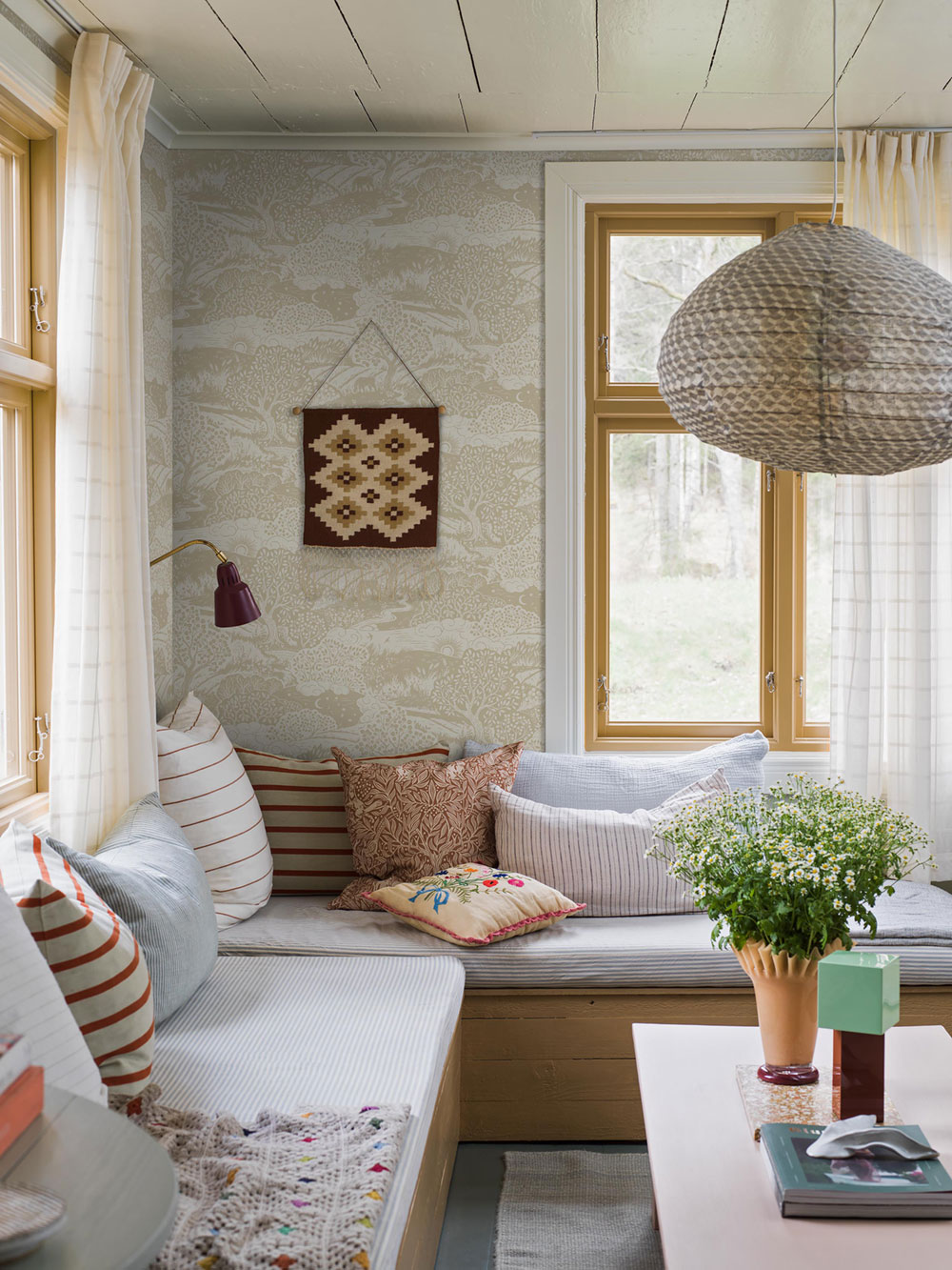 Vliesová tapeta na zeď, béžová, krajina, 5829, Nordic Folk, Borastapeter