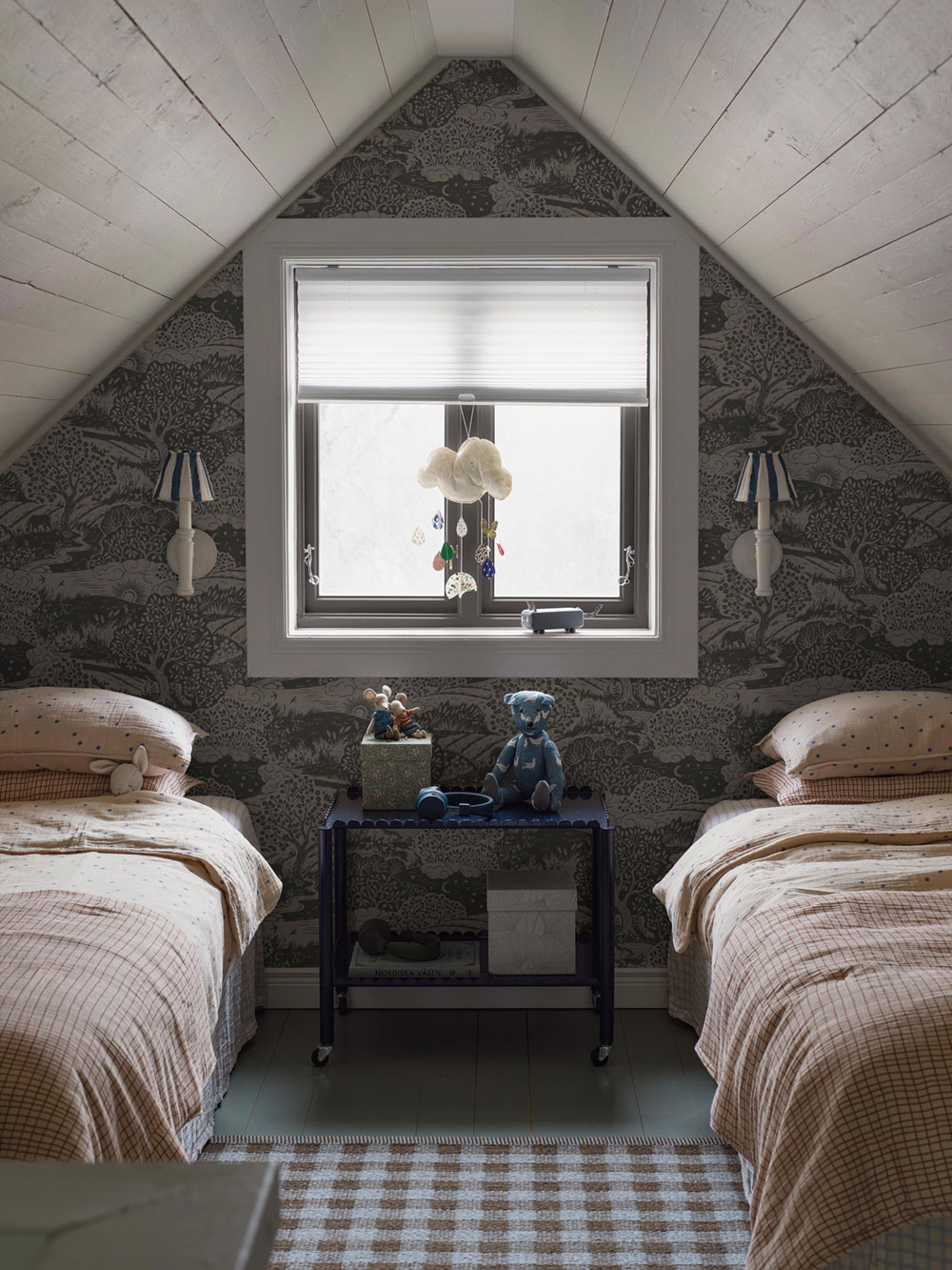 Vliesová tapeta na zeď, šedo-béžová, krajina, 5831, Nordic Folk, Borastapeter