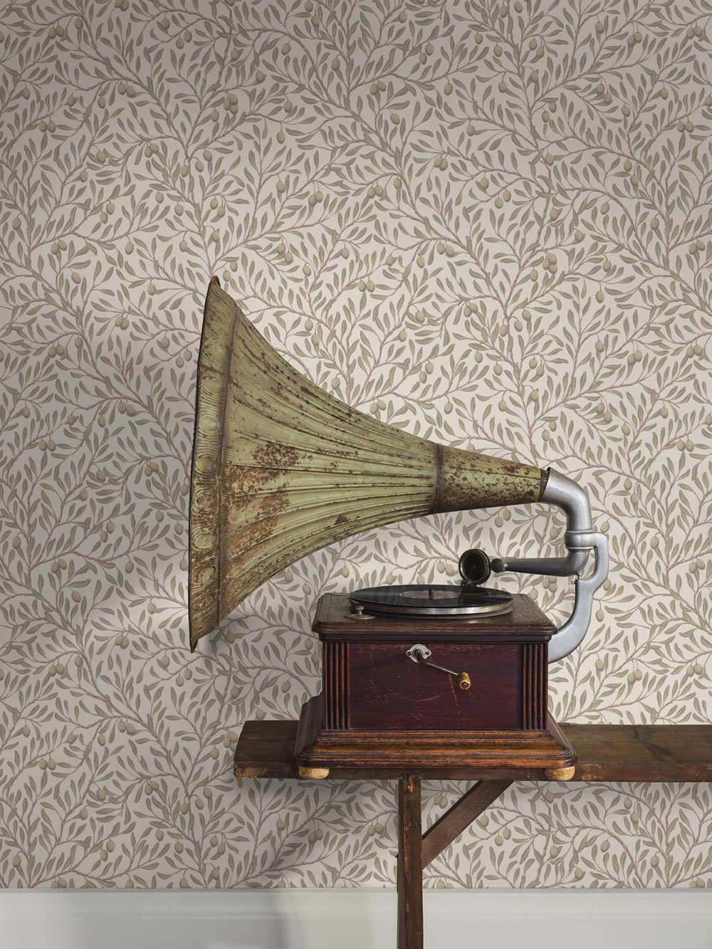 Vliesová tapeta na zeď, šedo-béžová, olivovník, 5705, Orangeri,  Borastapeter