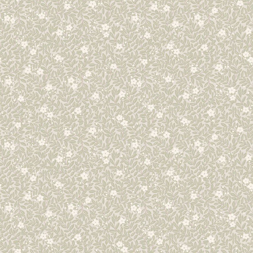 Vliesová tapeta na zeď, zelená, květiny, listy, 5712, Orangeri,  Borastapeter