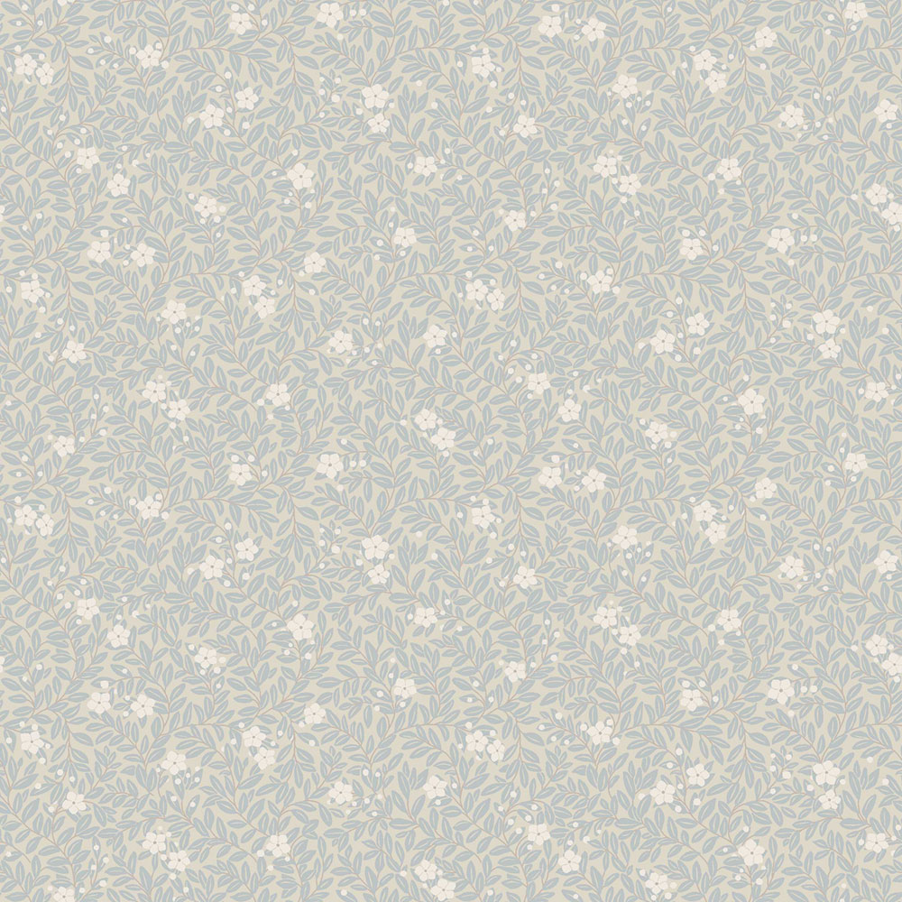 Vliesová tapeta na zeď, modrá, květiny, listy, 5714, Orangeri,  Borastapeter