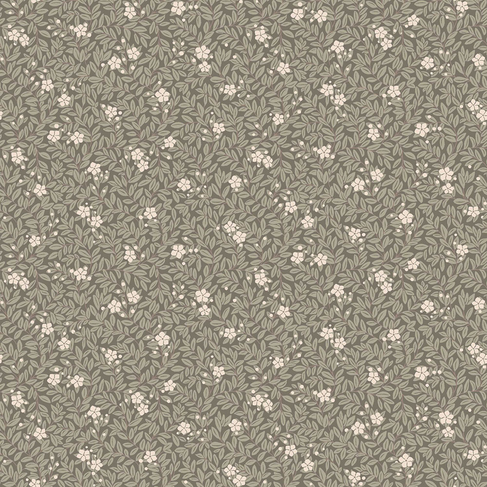 Vliesová tapeta na zeď, khaki, květiny, listy, 5715, Orangeri,  Borastapeter