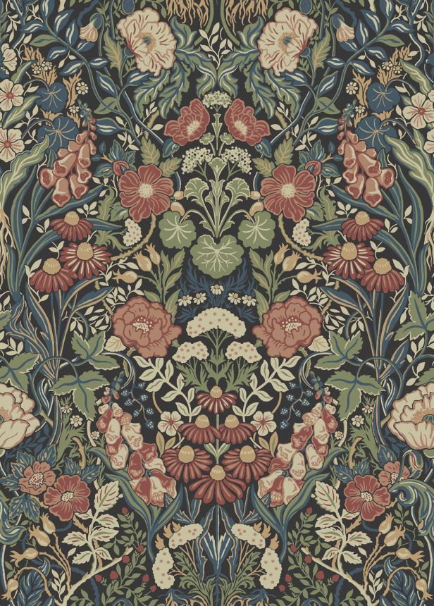 Vliesová tapeta na zeď, černá, květiny, 5722, Orangeri,  Borastapeter