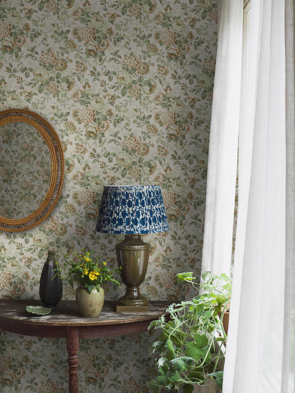 Vliesová tapeta na zeď, béžová, květiny, 5727, Orangeri,  Borastapeter