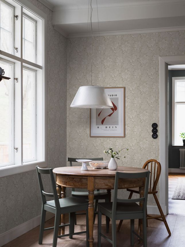 Vliesová tapeta na zeď, béžová, květiny, 2011, Icons, Borastapeter