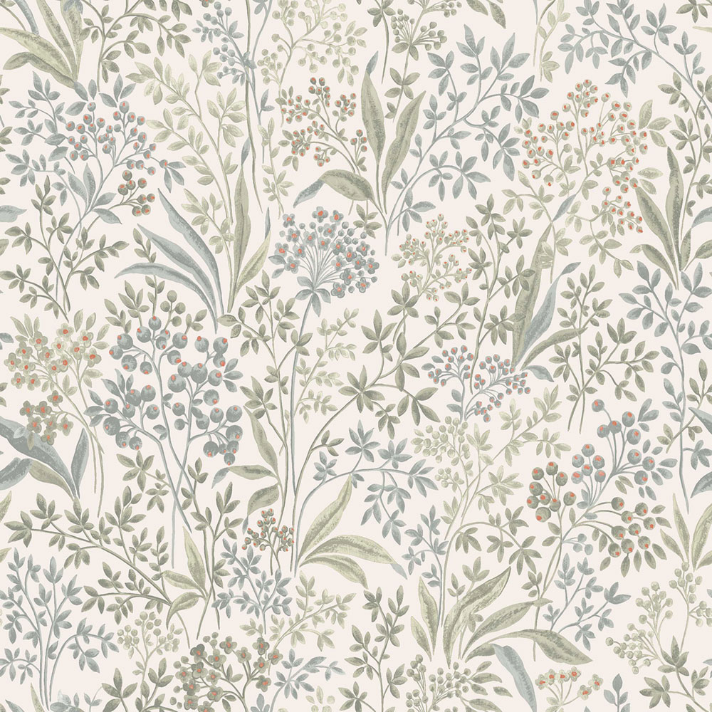 Vliesová tapeta na zeď, bílo-zelená, květiny, listy, 2026, Icons, Borastapeter