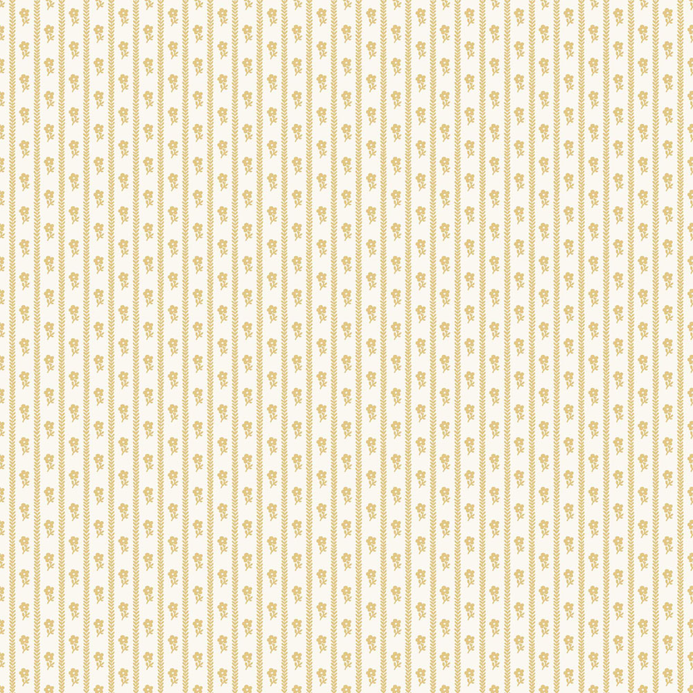 Vliesová tapeta na zeď, žlutá, květiny, proužky, 6953, Osterlen, Borastapeter