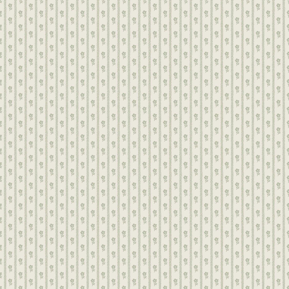 Vliesová tapeta na zeď, zelená, květiny, proužky, 6954, Osterlen, Borastapeter