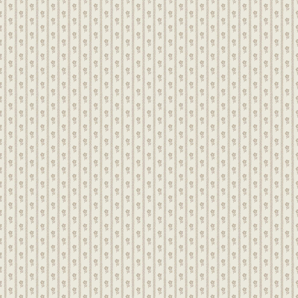 Vliesová tapeta na zeď, šedo-béžová, květiny, proužky, 6955, Osterlen, Borastapeter