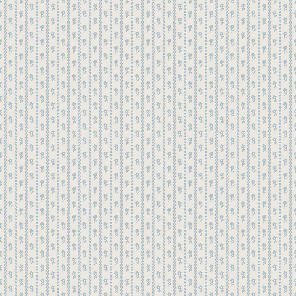 Vliesová tapeta na zeď, modrá, květiny, proužky, 6956, Osterlen, Borastapeter