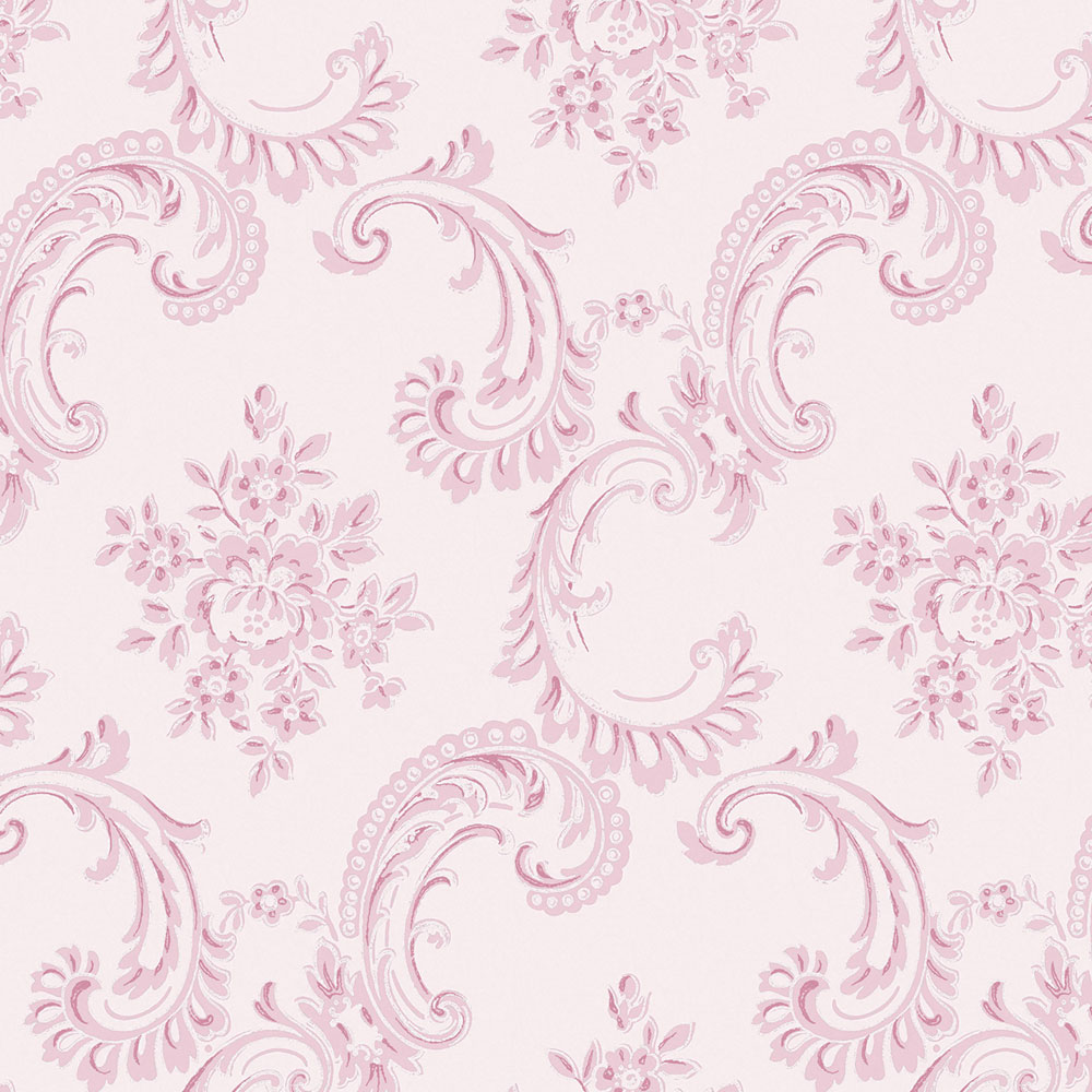 Vliesová tapeta na zeď, růžová, zámecká, ornamenty, 125113, Shabby Chic by Rachel Ashwell