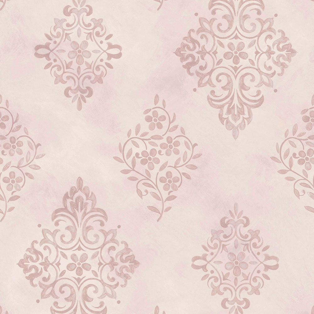 Vliesová tapeta na zeď, růžová, zámecká, ornamenty, 125136, Shabby Chic by Rachel Ashwell