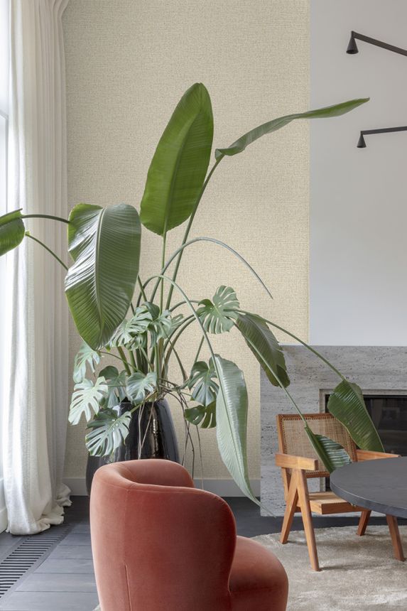 Vliesová tapeta na zeď, šedo-béžová, imitace látky, PW1102, Precious Weaves, Grandeco