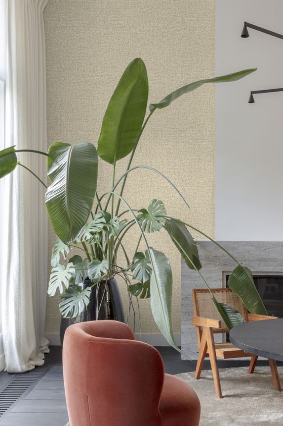 Vliesová tapeta na zeď, šedo-hnědá, imitace látky, PW1103, Precious Weaves, Grandeco