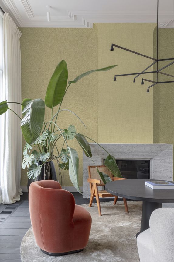 Vliesová tapeta na zeď, zelená, imitace látky, PW1110, Precious Weaves, Grande10