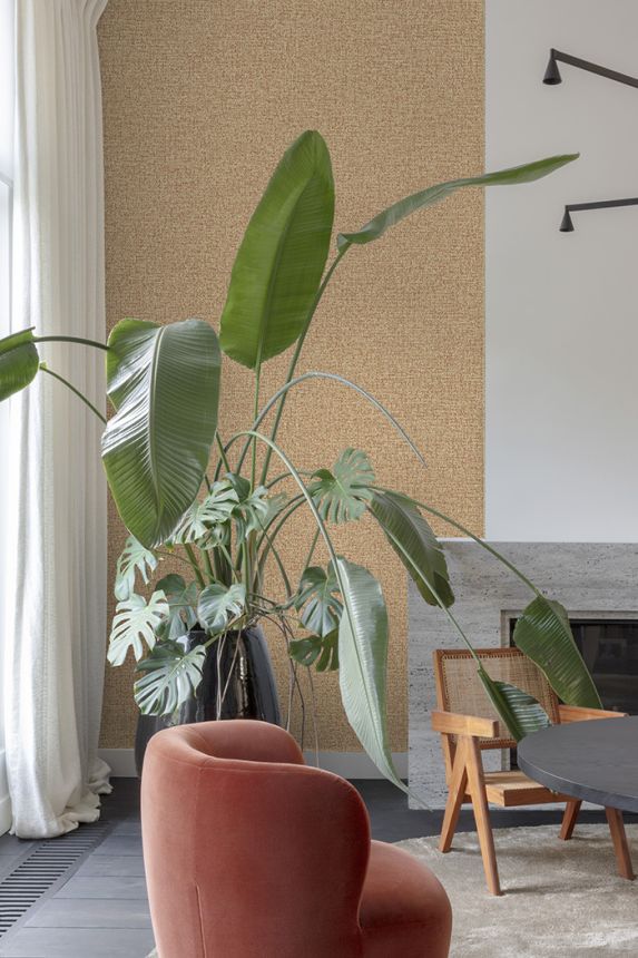 Vliesová tapeta na zeď, hnědo-červená, imitace látky, PW1112, Precious Weaves, Grandeco