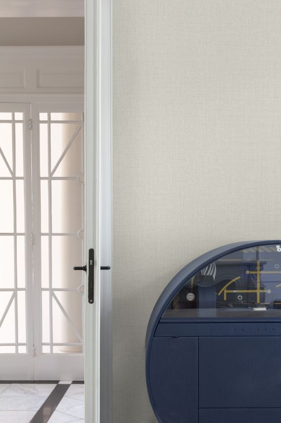 Vliesová tapeta na zeď, béžová, imitace látky, PW1202, Precious Weaves, Grandeco