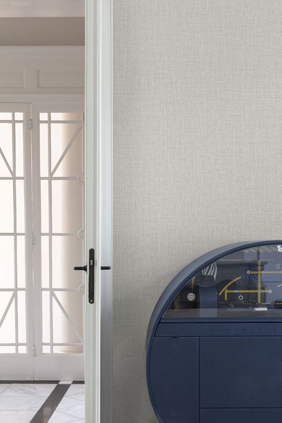 Vliesová tapeta na zeď, šedá, imitace látky, PW1208, Precious Weaves, Grandeco