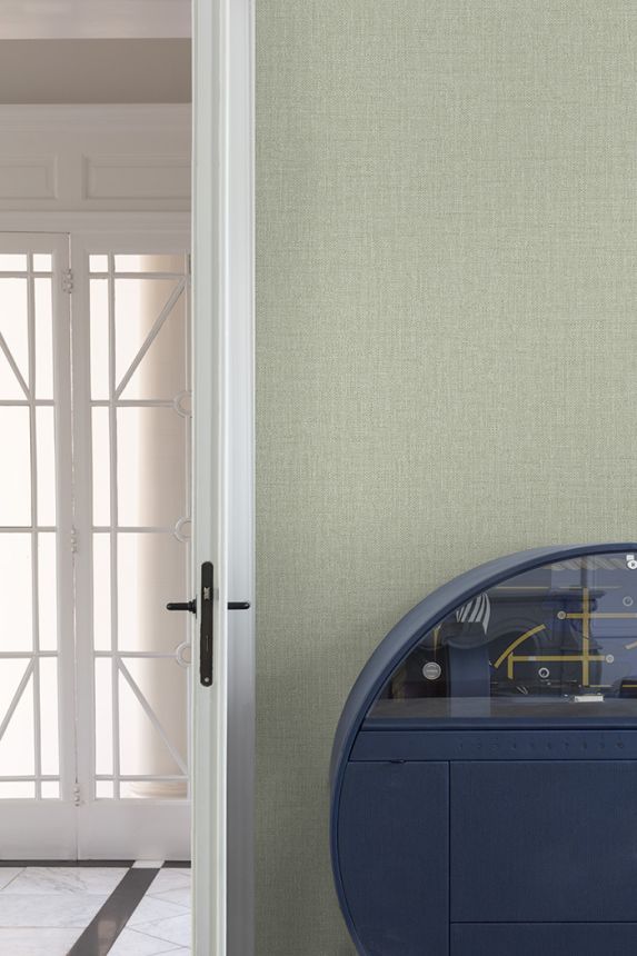 Vliesová tapeta na zeď, zelená, imitace látky, PW1211, Precious Weaves, Grandeco