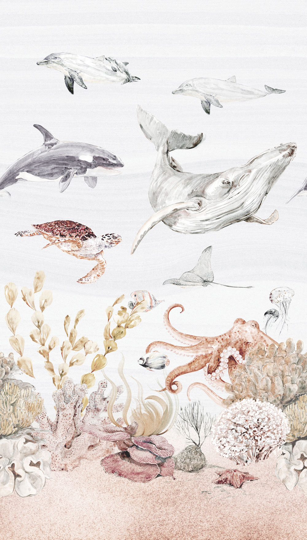 Vliesová fototapeta na zeď, podmořský svět, A71601, One roll, one motif 2, Grandeco